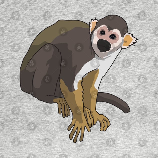 Squirrel Monkey by Sticker Steve